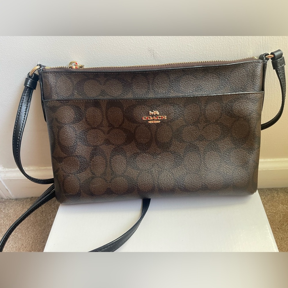Coach Signature Brown Crossbody Bag